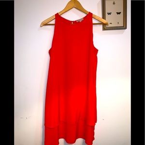 Poppy Red high neck dress